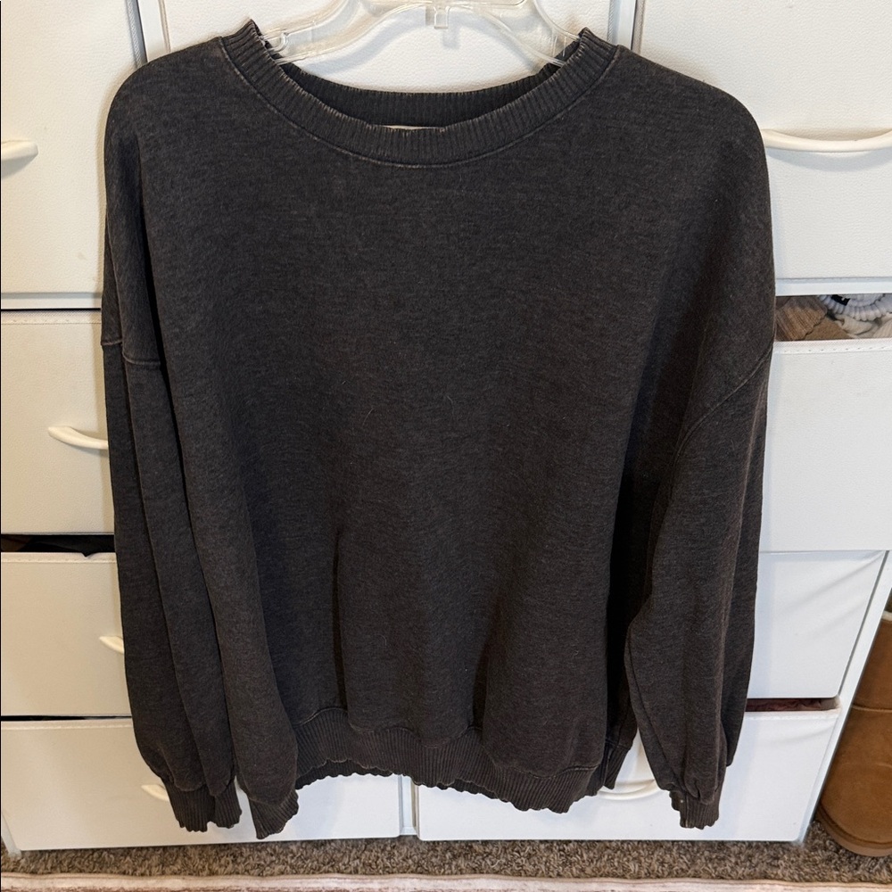 Zenana Outfitters Charcoal Gray Crewneck Sweatshirt